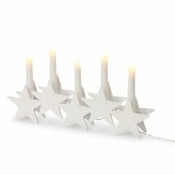 Castorama Bougeoir 5 étoile Blanc