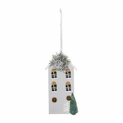 Castorama Décoration De Noël Maison Grise H.13,5cm