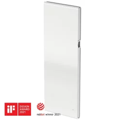 Castorama Radiateur Connecté électrique à Inertie Fluide GoodHome Iriya Blanc 1800W Vertical.